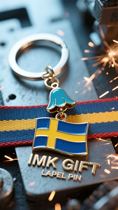 in987-Blå-och-gul-minnessak-patriotism-i-liljekonvaljens-nyckelring