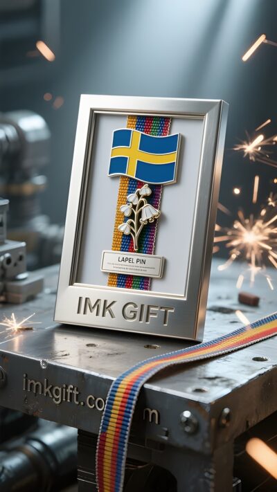 in990-Evig-vår-i-en-blå-och-guldfärgad-ram